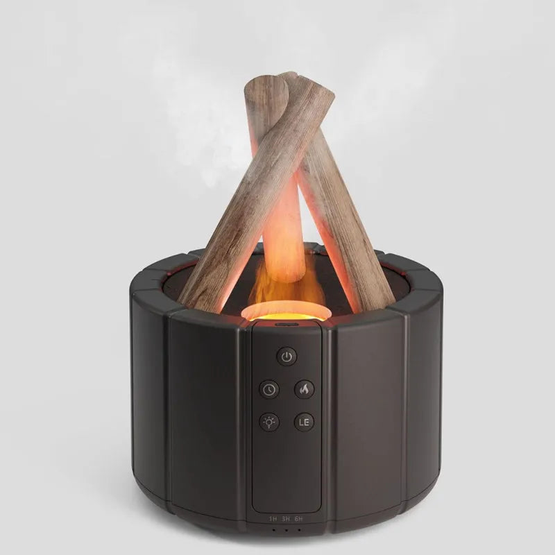 ๐ฅ Simulated Flame Aroma Diffuser โ Ultrasonic Campfire Humidifier with LED Lights & Remote
