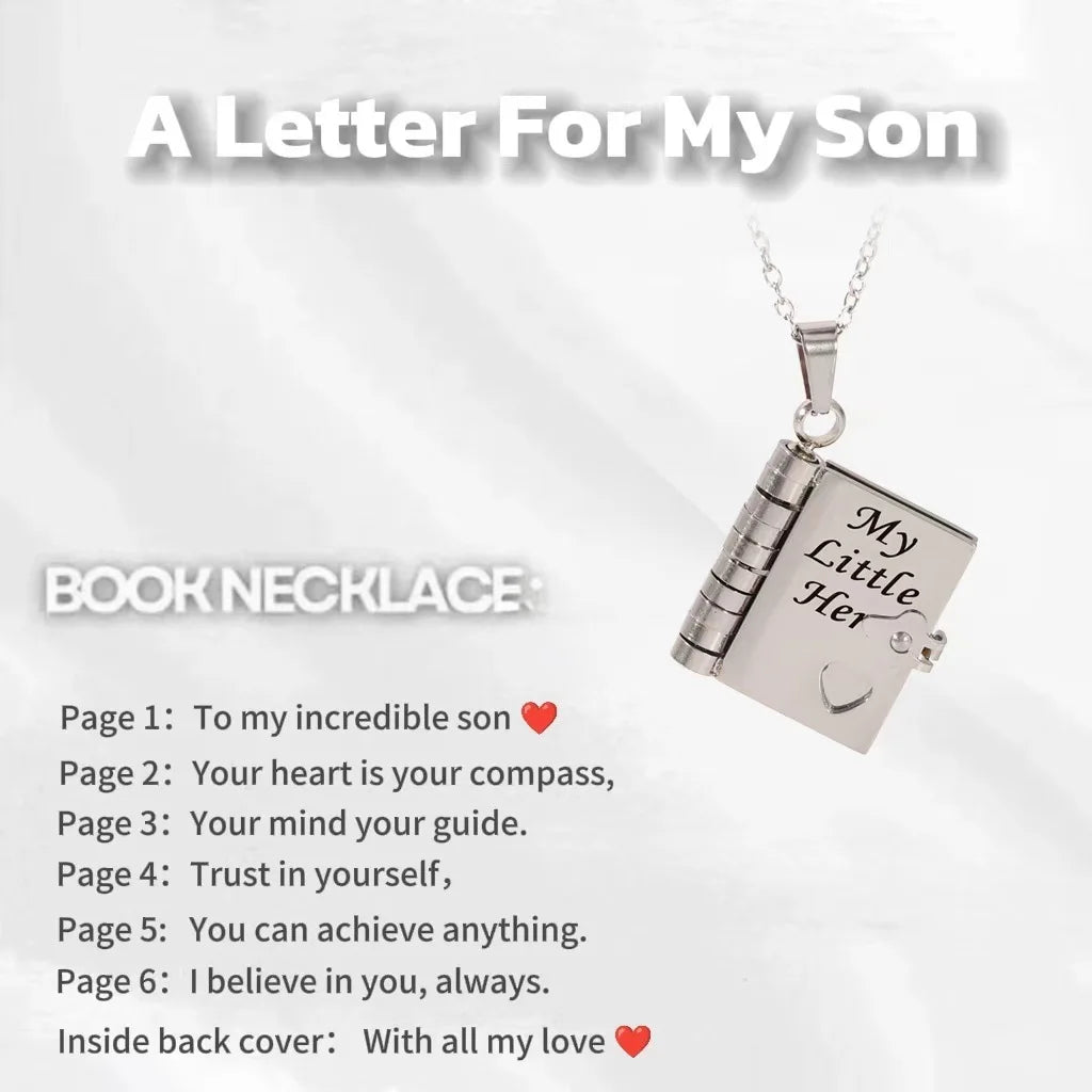 π Custom Engraved Book Locket Necklace β Personalized Photo Pendant