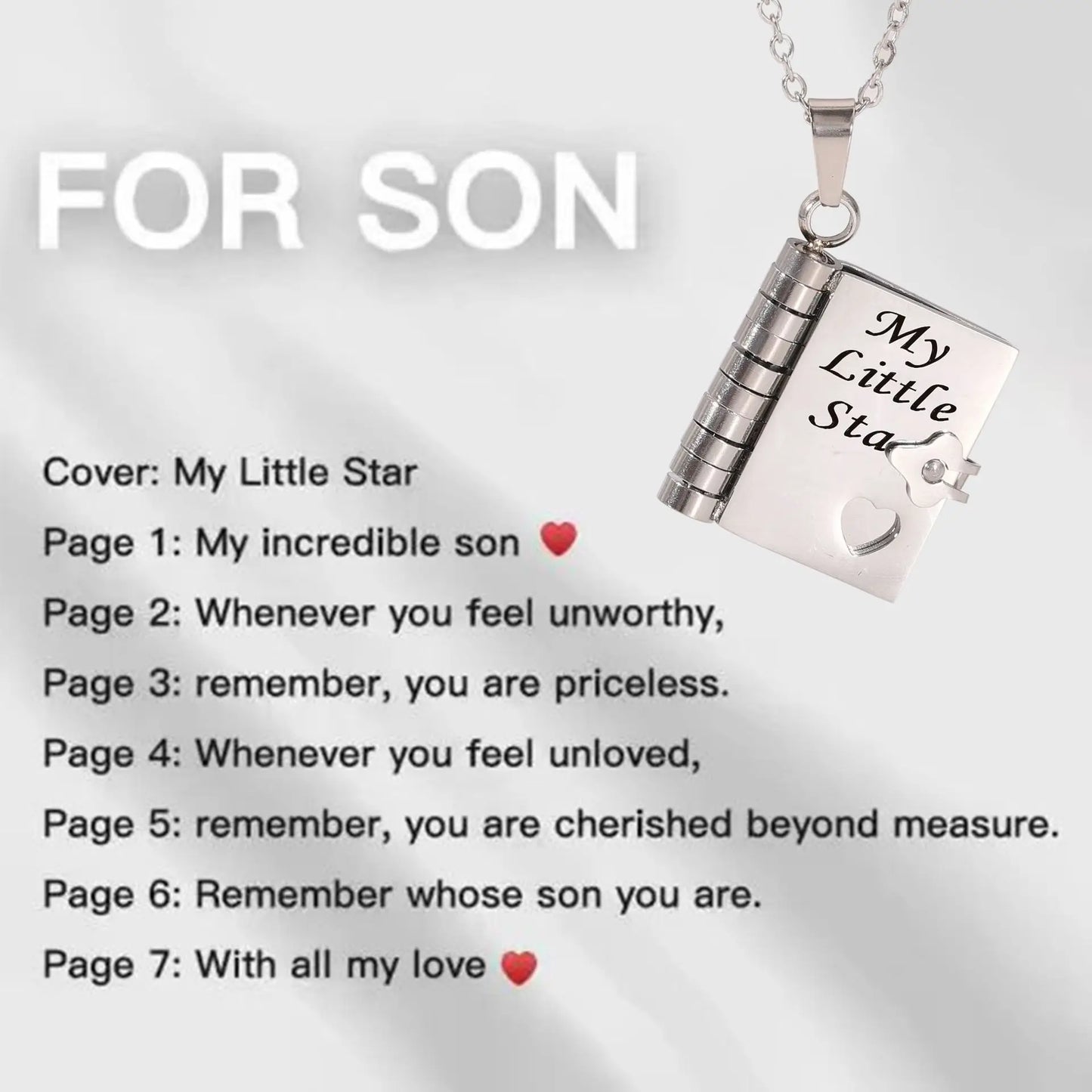 π Custom Engraved Book Locket Necklace β Personalized Photo Pendant