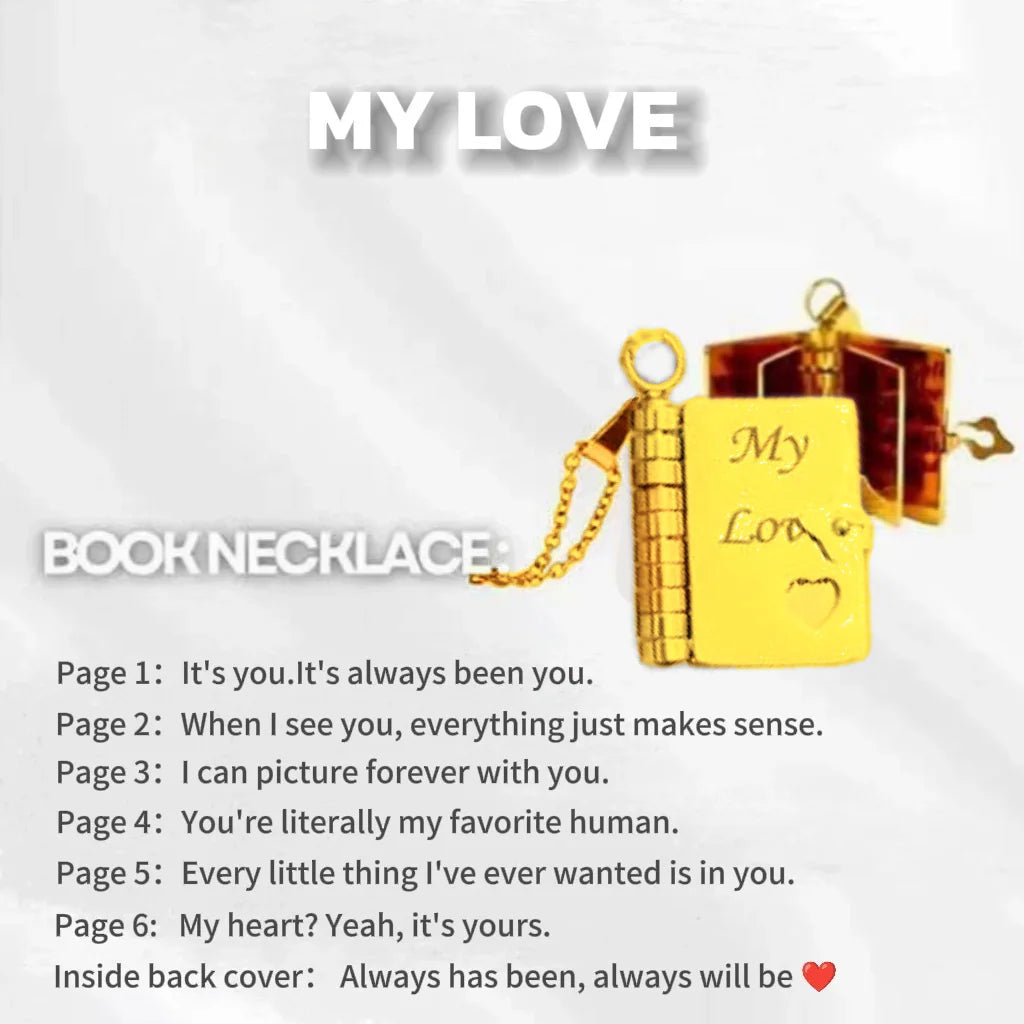 π Custom Engraved Book Locket Necklace β Personalized Photo Pendant
