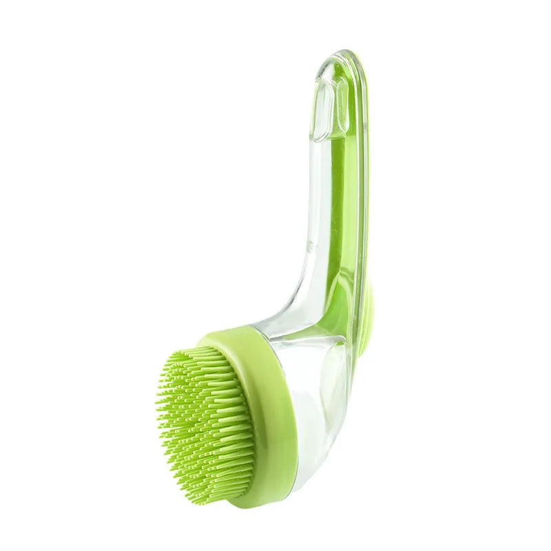 πΎ Long Handle Silicone Pet Bathing Brush β Gentle Grooming & Massage for Cats & Dogs