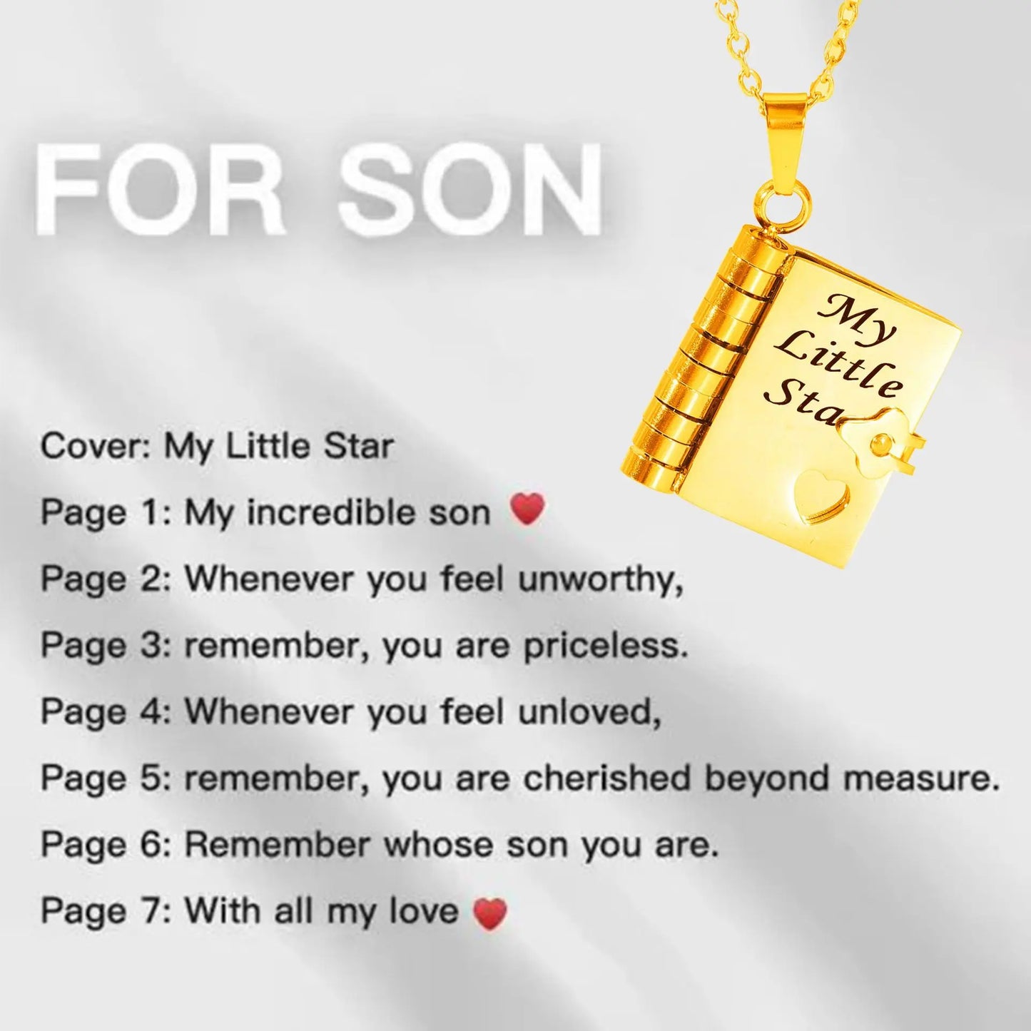 π Custom Engraved Book Locket Necklace β Personalized Photo Pendant