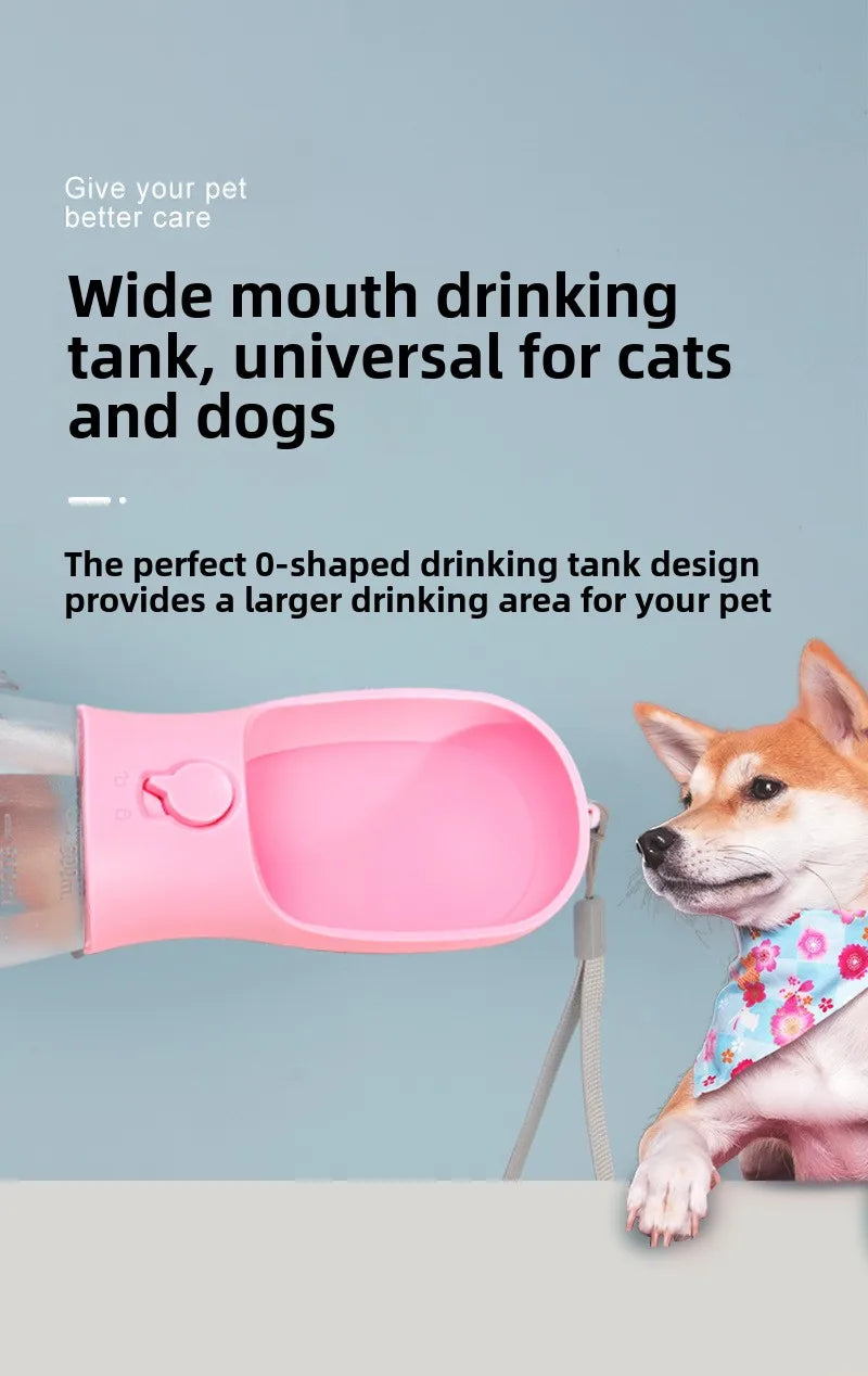 πΎ 3-in-1 Portable Pet Travel Bottle β Water, Food & Waste Bag Dispenser for Cats & Dogs