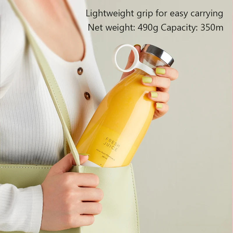 Mini Portable Blender – 350ml USB Rechargeable Smoothie & Juice Maker