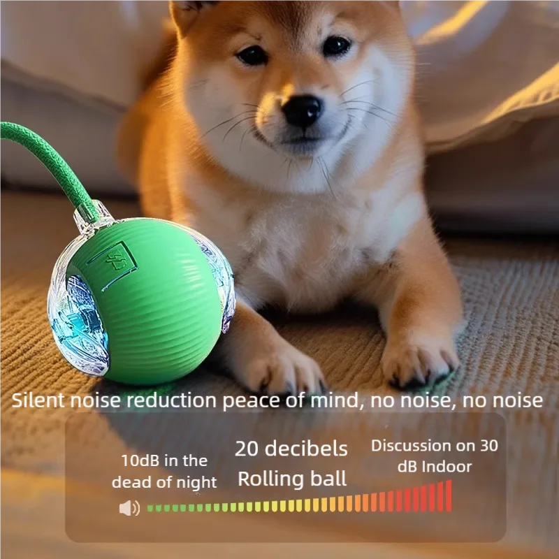 ๐พ Automatic Rolling Interactive Pet Toy Ball โ Rechargeable Cat & Dog Training Teaser