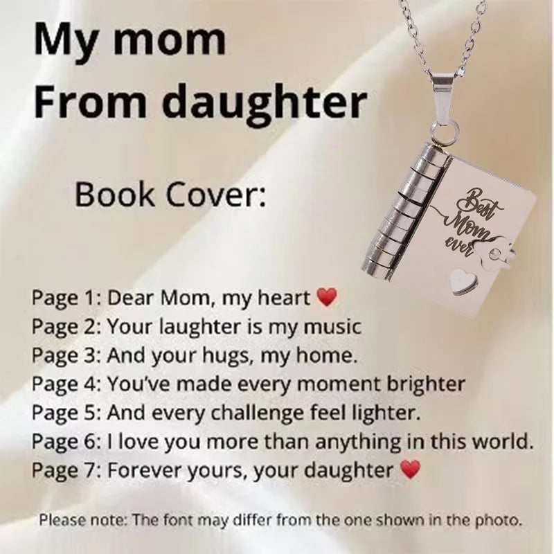 π Custom Engraved Book Locket Necklace β Personalized Photo Pendant