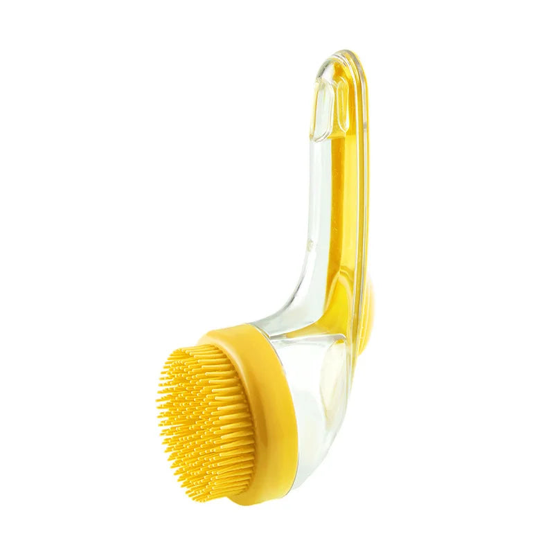 πΎ Long Handle Silicone Pet Bathing Brush β Gentle Grooming & Massage for Cats & Dogs