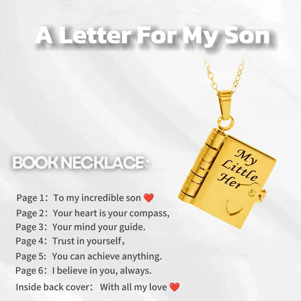 π Custom Engraved Book Locket Necklace β Personalized Photo Pendant