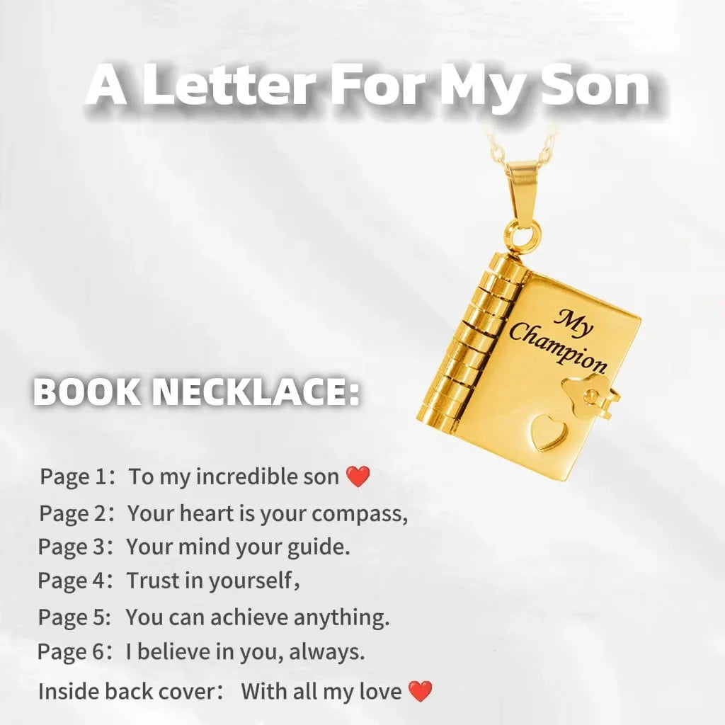 π Custom Engraved Book Locket Necklace β Personalized Photo Pendant