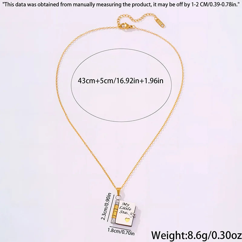 π Custom Engraved Book Locket Necklace β Personalized Photo Pendant