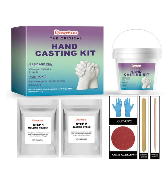👫 DIY Couple’s Hand Casting Kit – Create Lasting Handprints & Sculptures