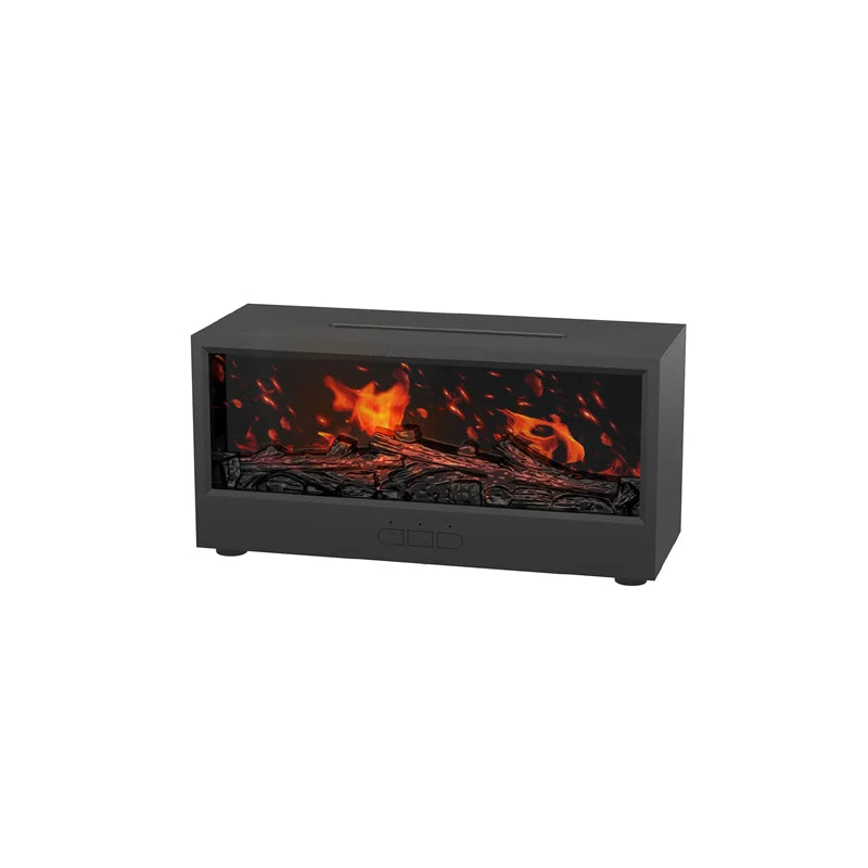 🔥 Fireplace Flame Essential Oil Diffuser – LED Humidifier with Remote