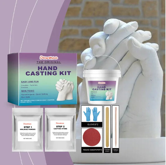 👫 DIY Couple’s Hand Casting Kit – Create Lasting Handprints & Sculptures