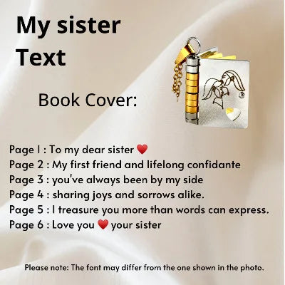 📖 Custom Engraved Book Locket Necklace – Personalized Photo Pendant